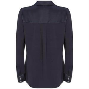 Mint Velvet Navy Silk Front Shirt